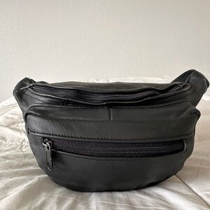 Leatherboss Genuine Leather Designer Travel Fanny Pack Holder Bag.